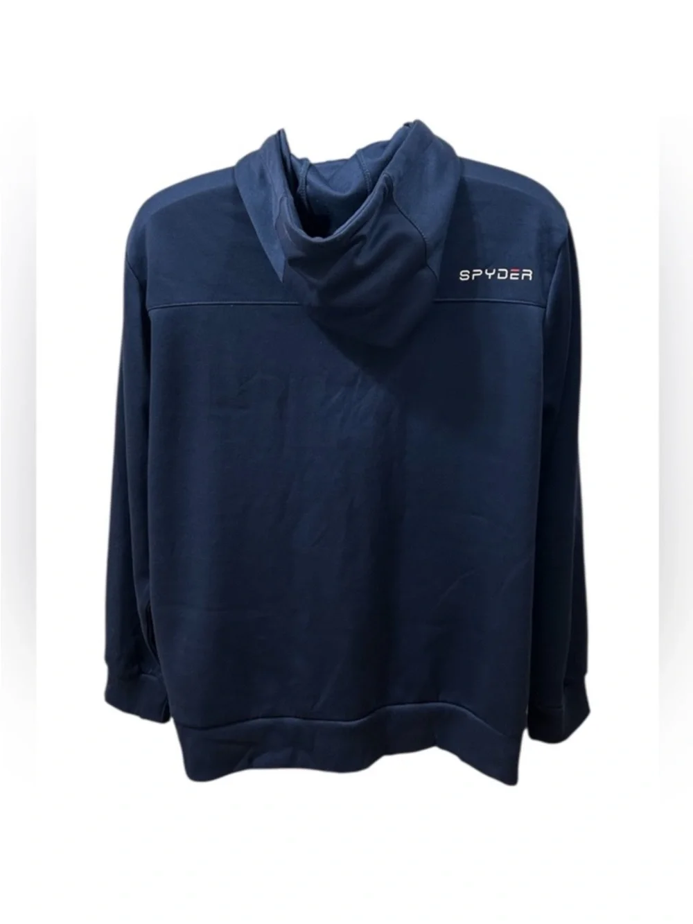 NEW SPYDER Men’s Navy Blue Full Zip-Up Hooded Jacket Sweatshirt Athletic size XL